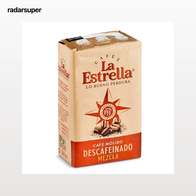 Café molido mezcla descafeinado La estrella 250 g