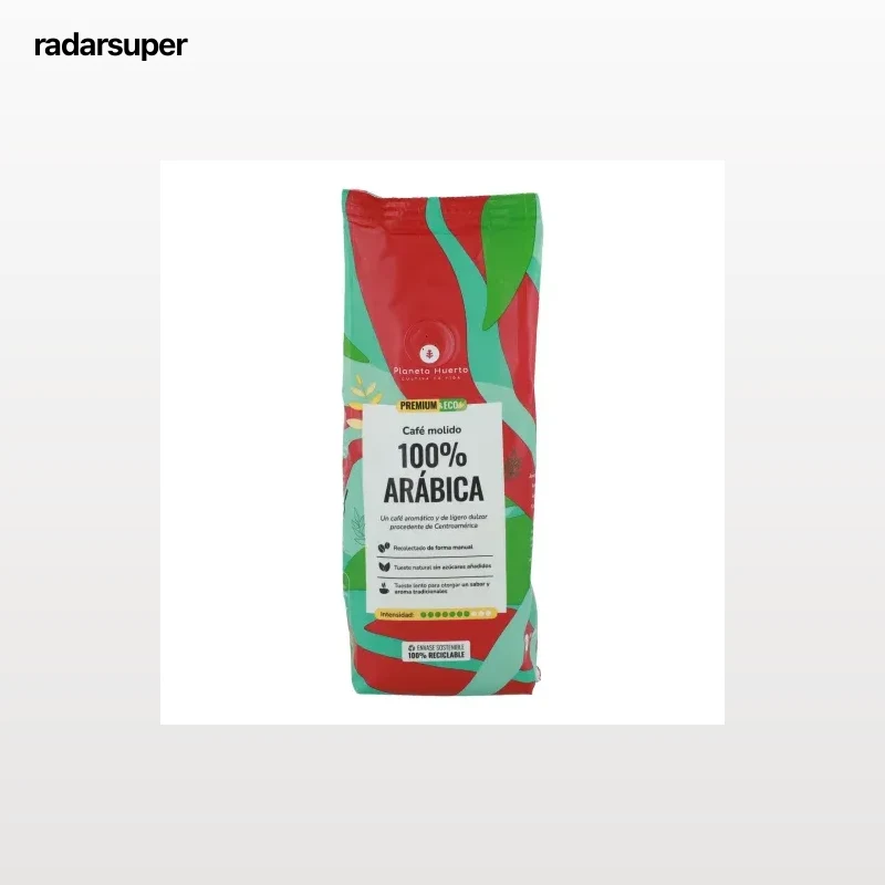Café molido natural 100% arábica ecológico Planeta Huerto 250 g.