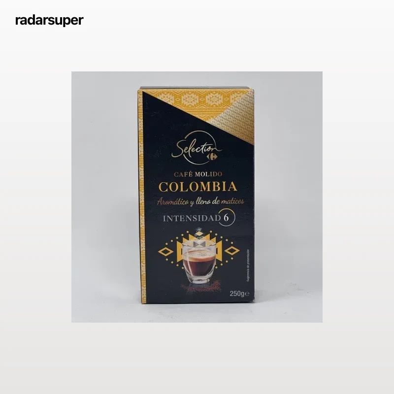 Café molido natural de Colombia Carrefour Selección 250 g.