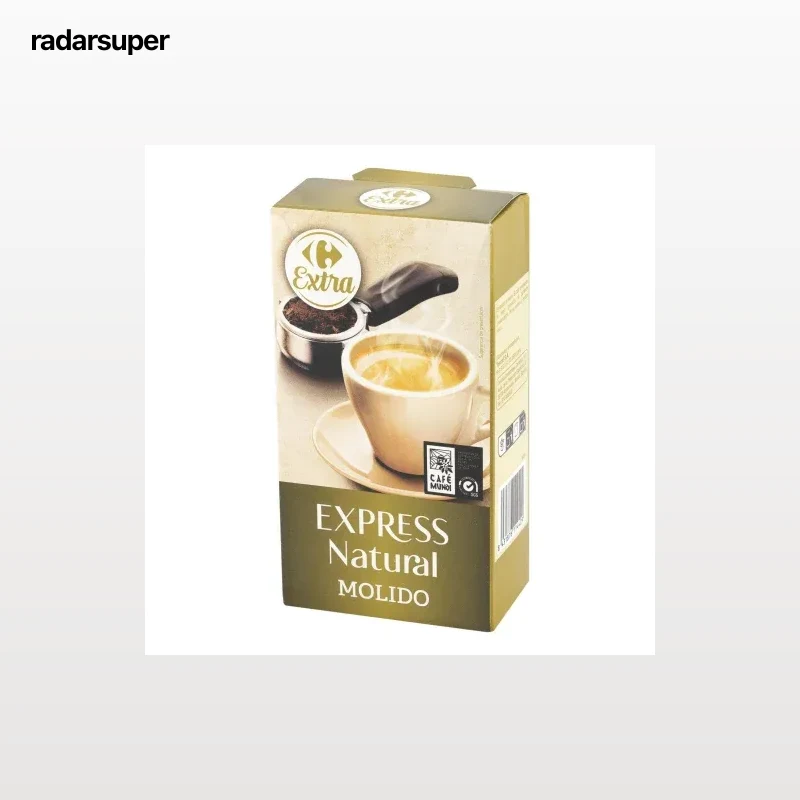 Café molido natural express Carrefour Extra 250 g.