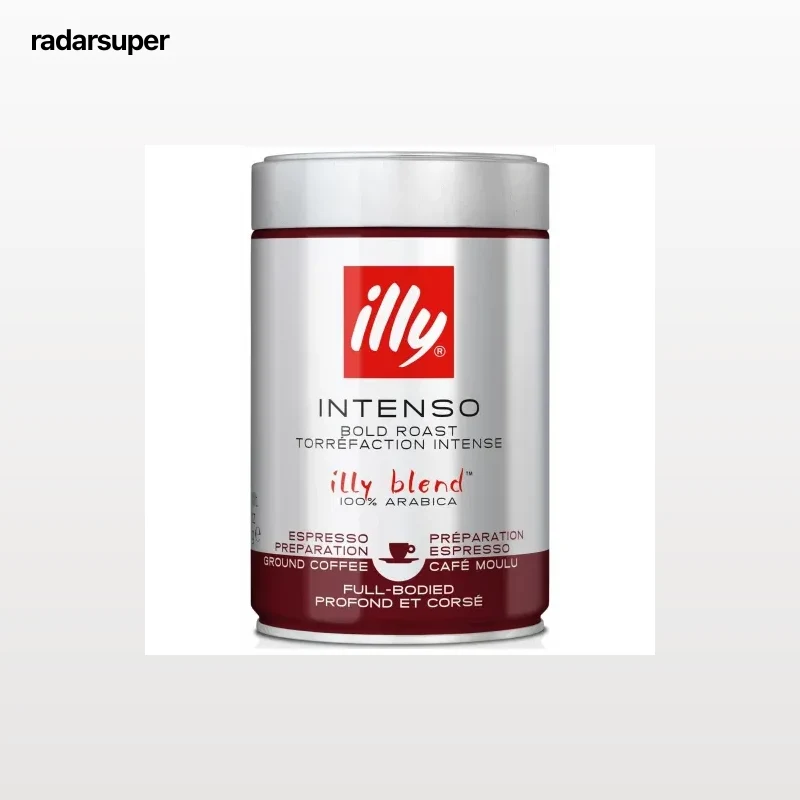 Café molido tueste intenso Illy bote 250 g.