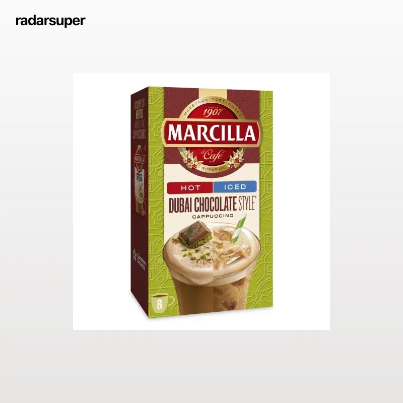 Café soluble cappuccino estilo Dubai en sobres Marcilla 8 ud.