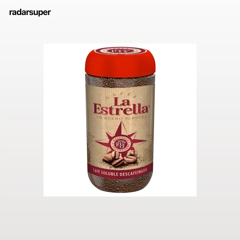 Café soluble descafeinado La Estrella 200 g.