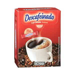 Café soluble descafeinado en sobres