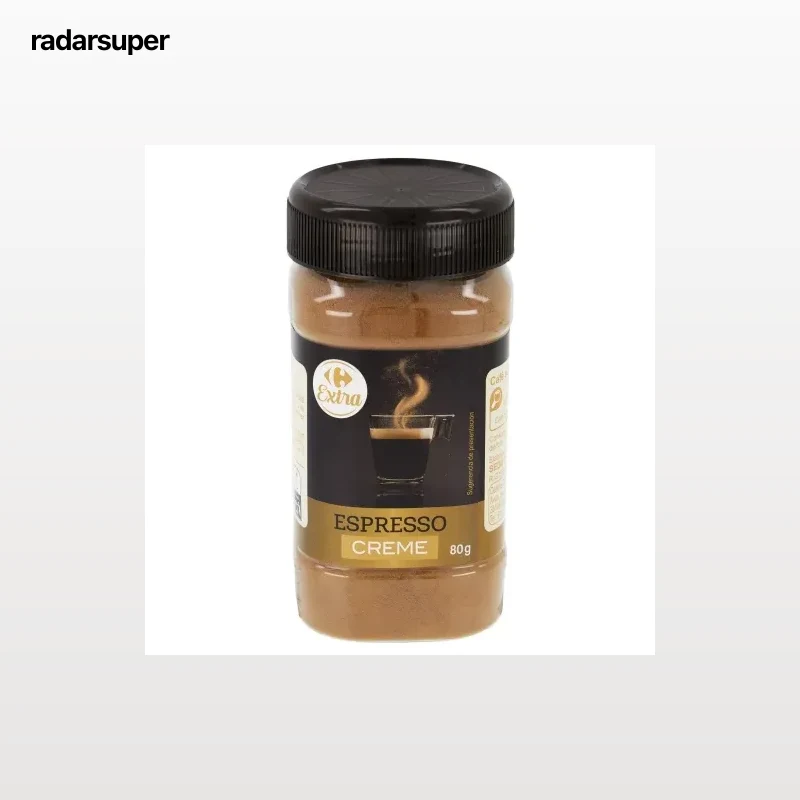 Café soluble espresso creme Carrefour Extra 80 g.