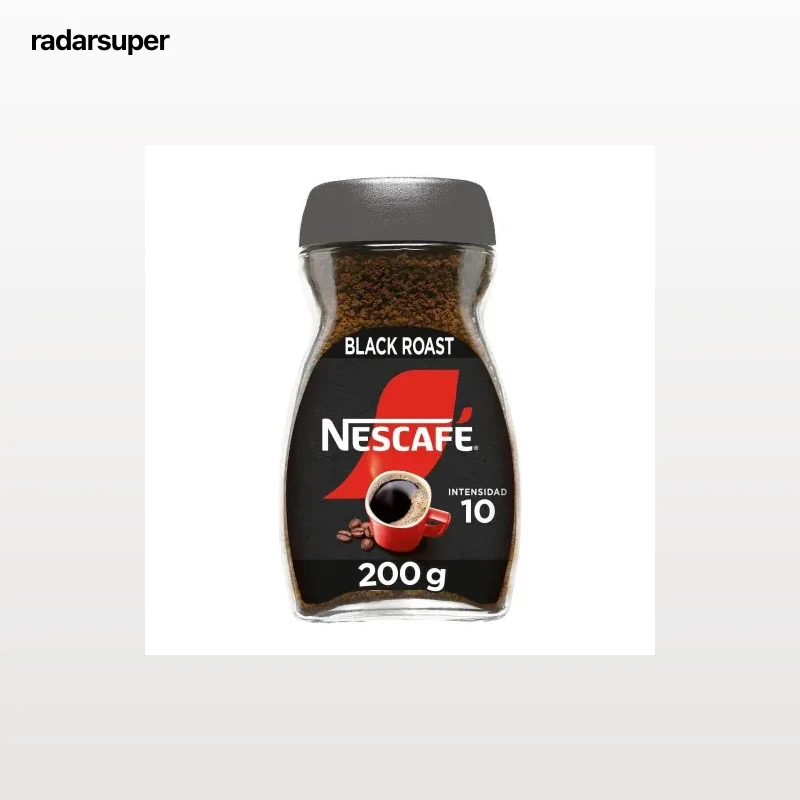 Café soluble intenso Nescafé Black Roast 200 g.