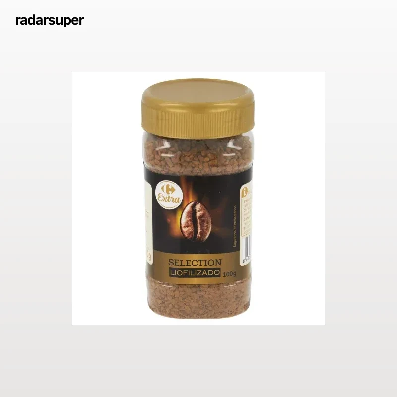Café soluble liofilizado Carrefour Selection 100 g.