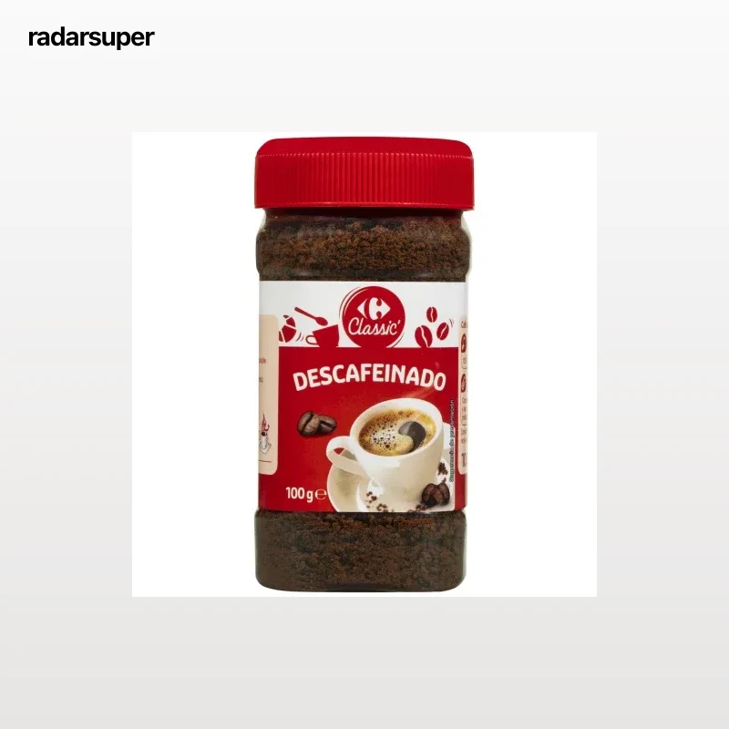 Café soluble mezcla descafeinado Carrefour Classic 100 g.