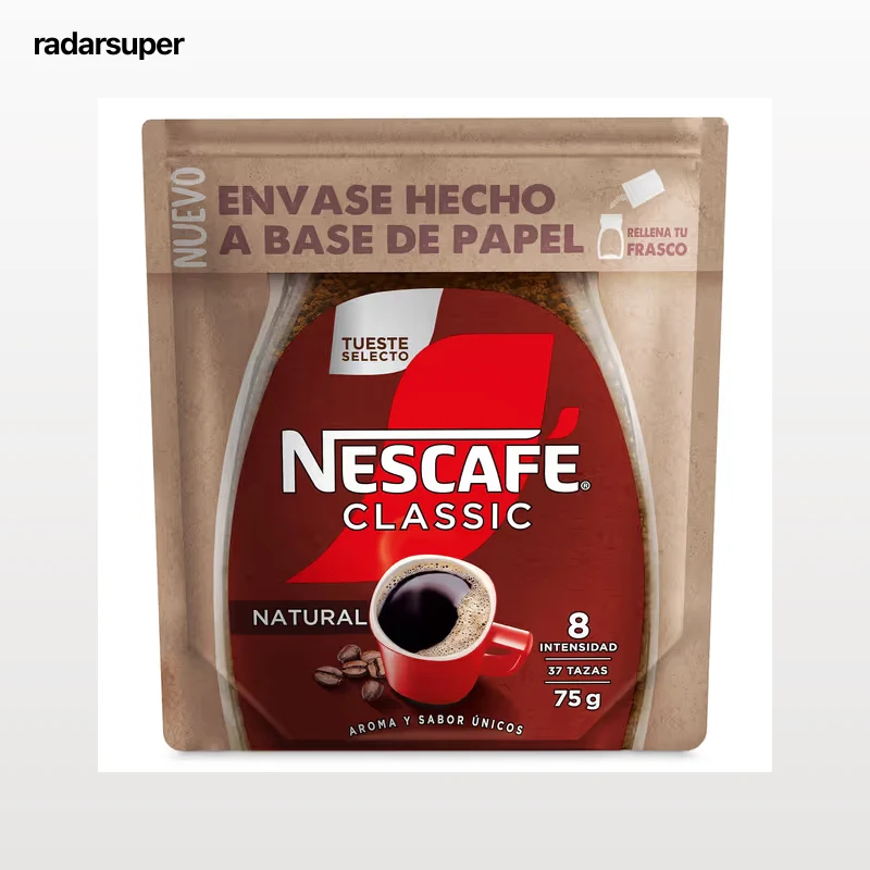 Café soluble natural Nescafé 75 g