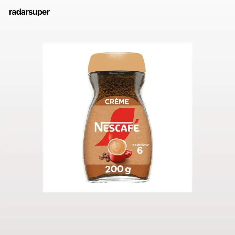 Café soluble natural con crema Nescafé 200 g.