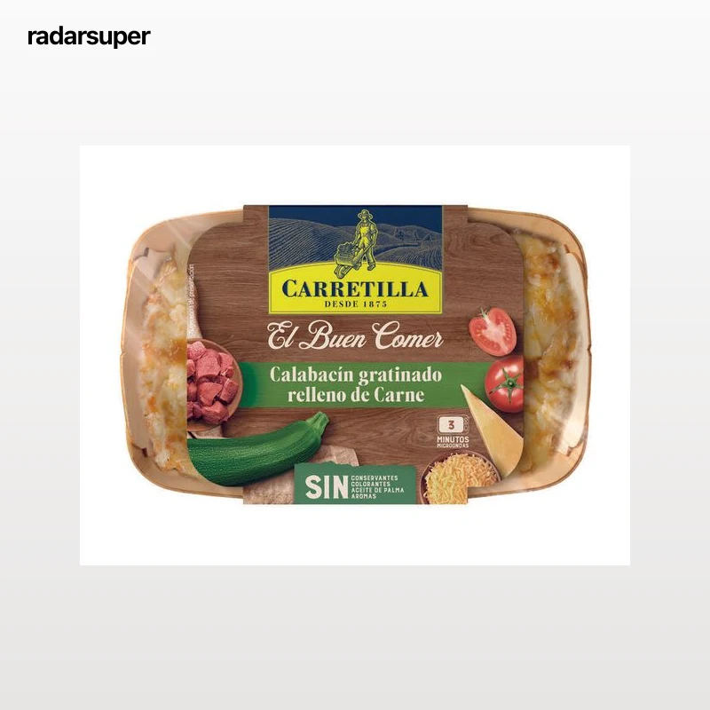 Calabacín gratinado de carne El Buen Comer Carretilla 350g
