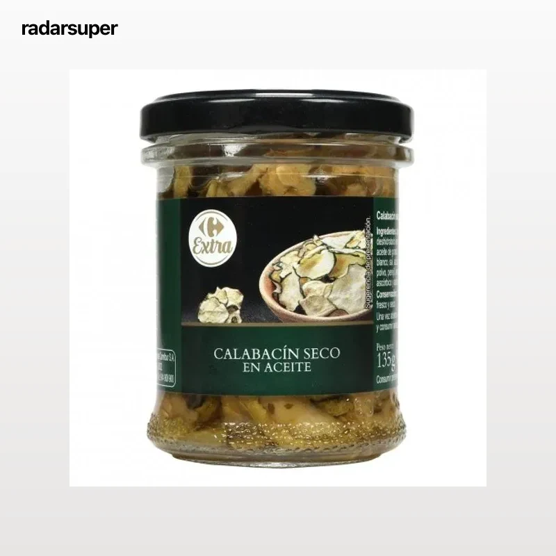Calabacín seco en aceite Extra Carrefour 90 g.