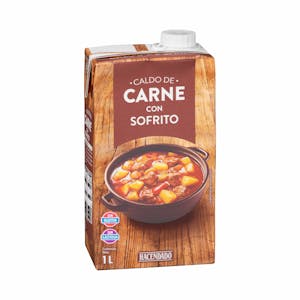 Caldo de carne con sofrito