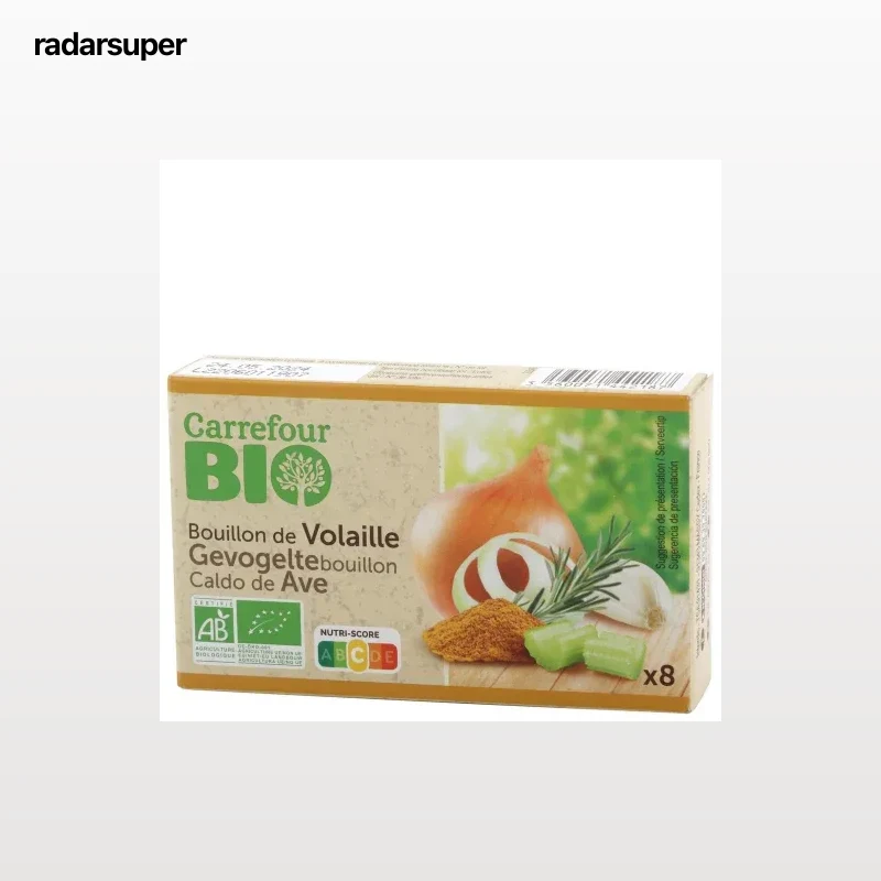 Caldo de ave ecológico Carrefour Bio 8 pastillas