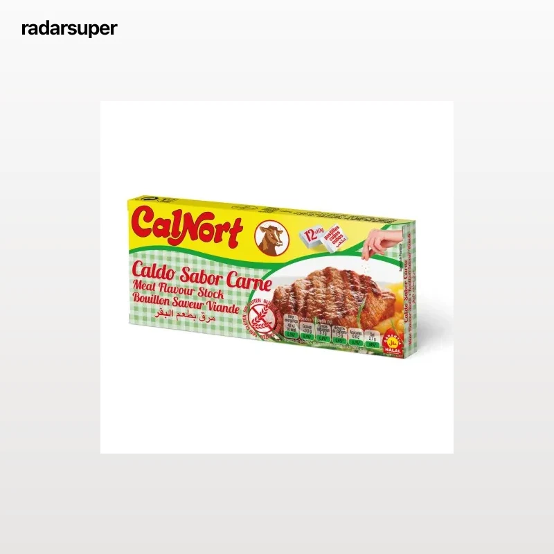 Caldo de carne Calnort sin gluten 12 pastillas