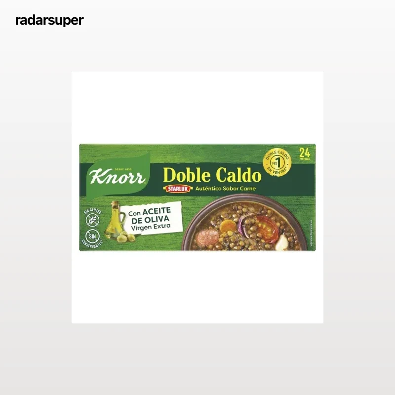 Caldo de carne Knorr sin gluten 24 pastillas