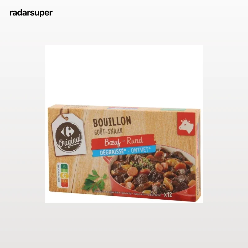 Caldo de carne Original Carrefour 12 pastillas