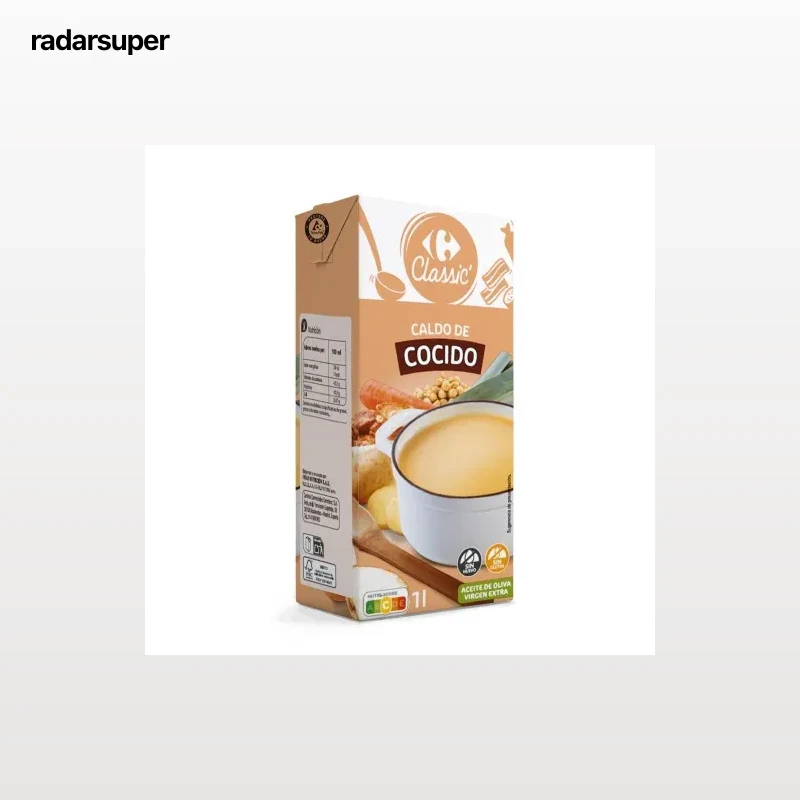 Caldo de cocido Carrefour sin gluten 1 l.