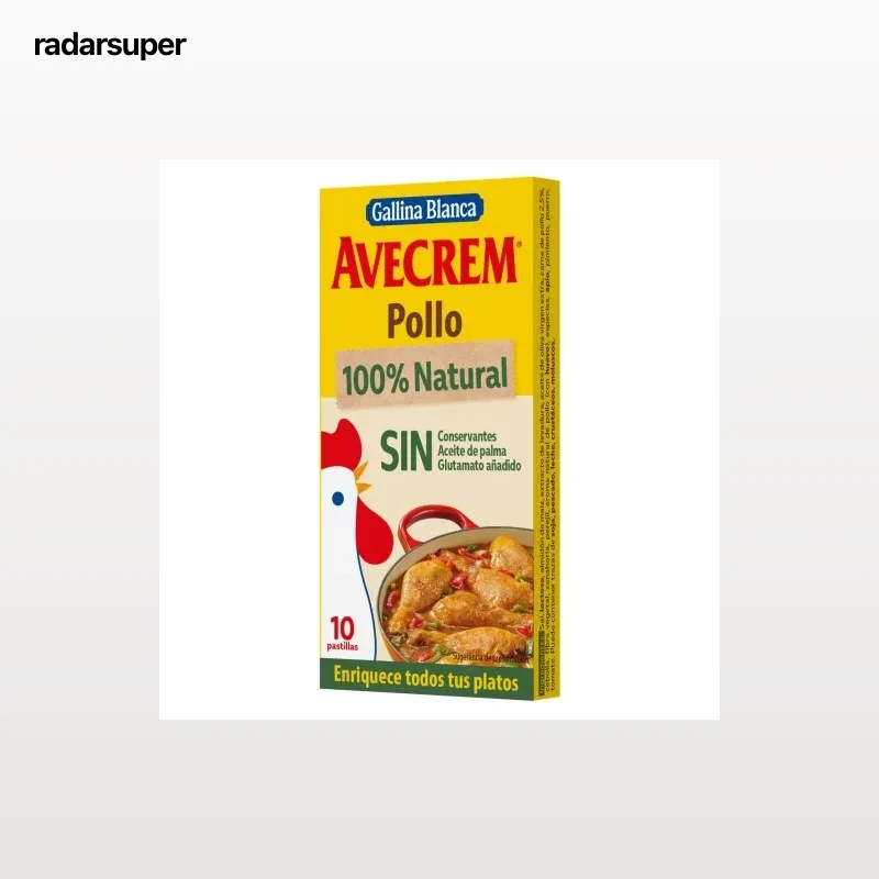 Caldo de pollo 100% natural Avecrem Gallina Blanca sin gluten 10 pastillas