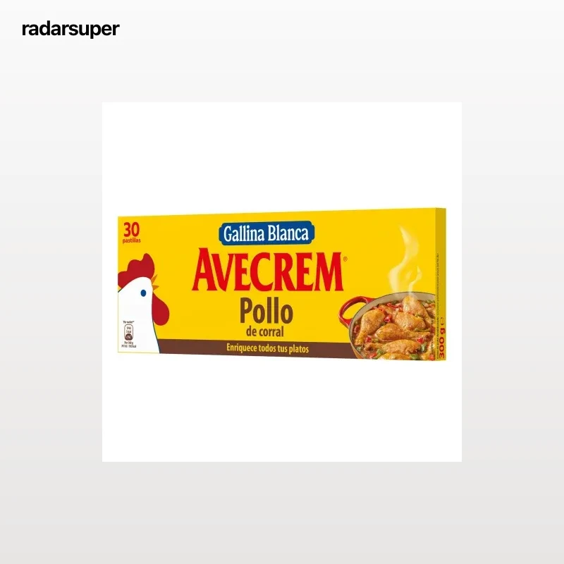 Caldo de pollo Avecrem Gallina Blanca sin gluten 30 pastillas
