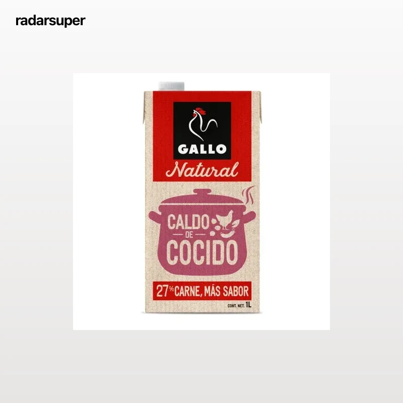 Caldo natural de cocido Gallo sin gluten y sin lactosa brik 1 l.