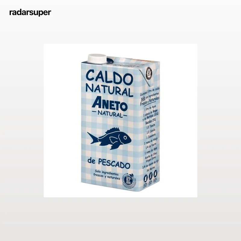 Caldo natural de pescado Aneto sin gluten y sin lactosa brik 1 l.
