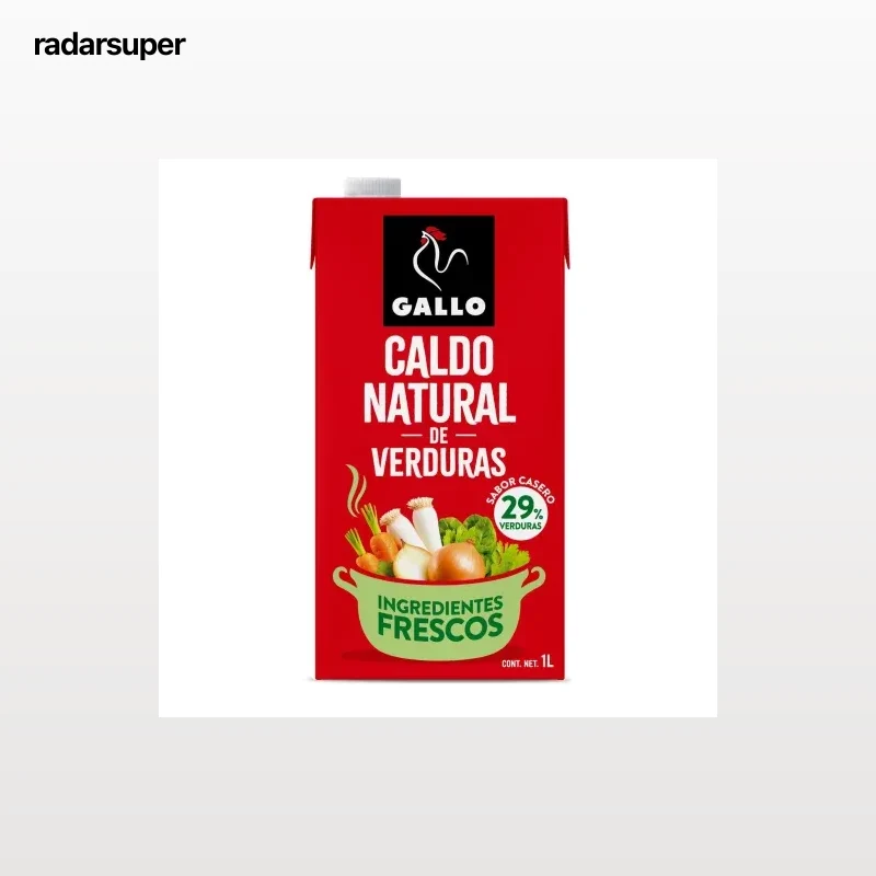 Caldo natural de verduras Gallo sin gluten y sin lactosa brik 1 l.