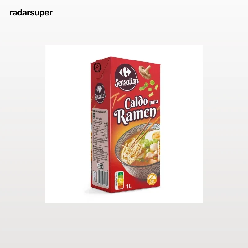 Caldo para ramen Sensation Carrefour sin gluten brik 1 l.
