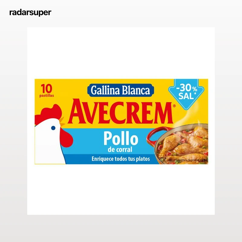 Caldo en pastillas -30% de sal Avecrem 10p pollo