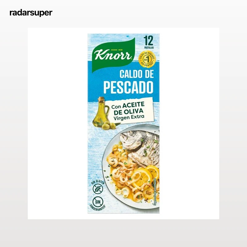 Caldo en pastillas pescado sin gluten Knorr 12u