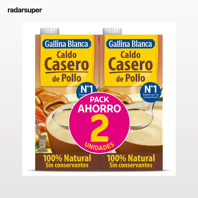 Caldo de pollo Gallina Blanca 2 x 1 L
