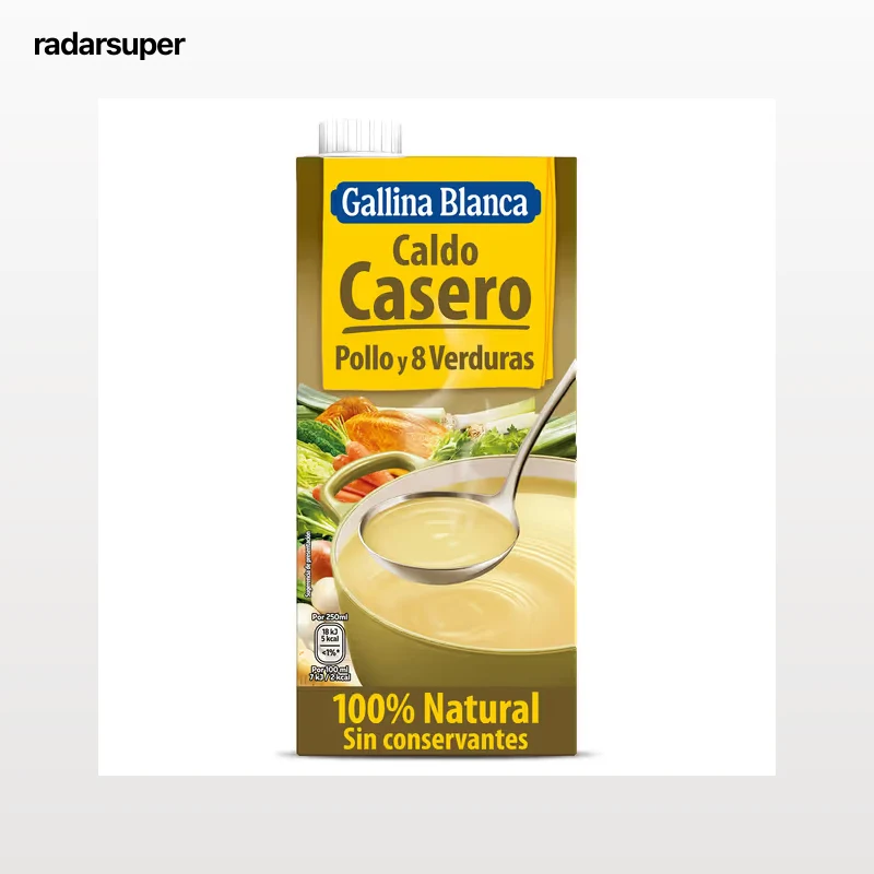 Caldo de pollo y ocho verduras Gallina Blanca 1 L