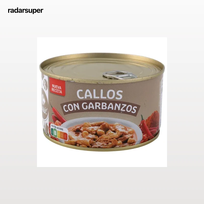 Callos con garbanzos Classic Carrefour sin gluten 380 g.
