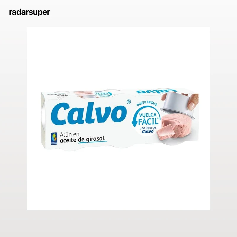 CALVO Atún en aceite vegetal pack 3 uds. x 52 g.
