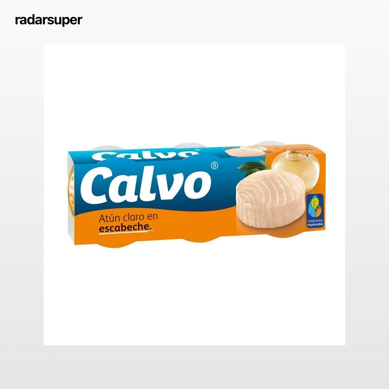 CALVO Atún claro en escabeche lata pack de 3 uds. 52 g.