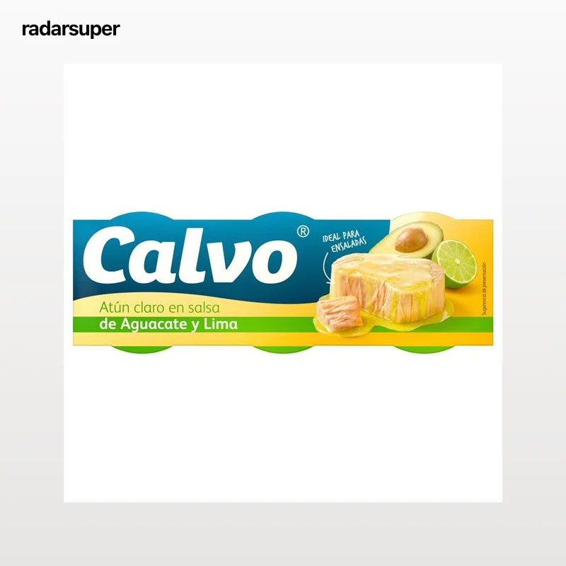 CALVO Atún claro en salsa de aguacate y lima 3X52g
