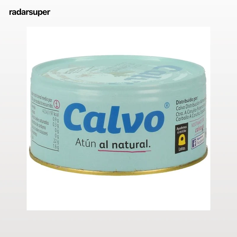 CALVO Atún al natural lata de 160 g.