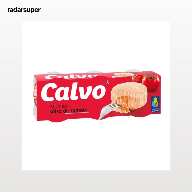 CALVO Atún en salsa de tomate 3 uds x 52 g.