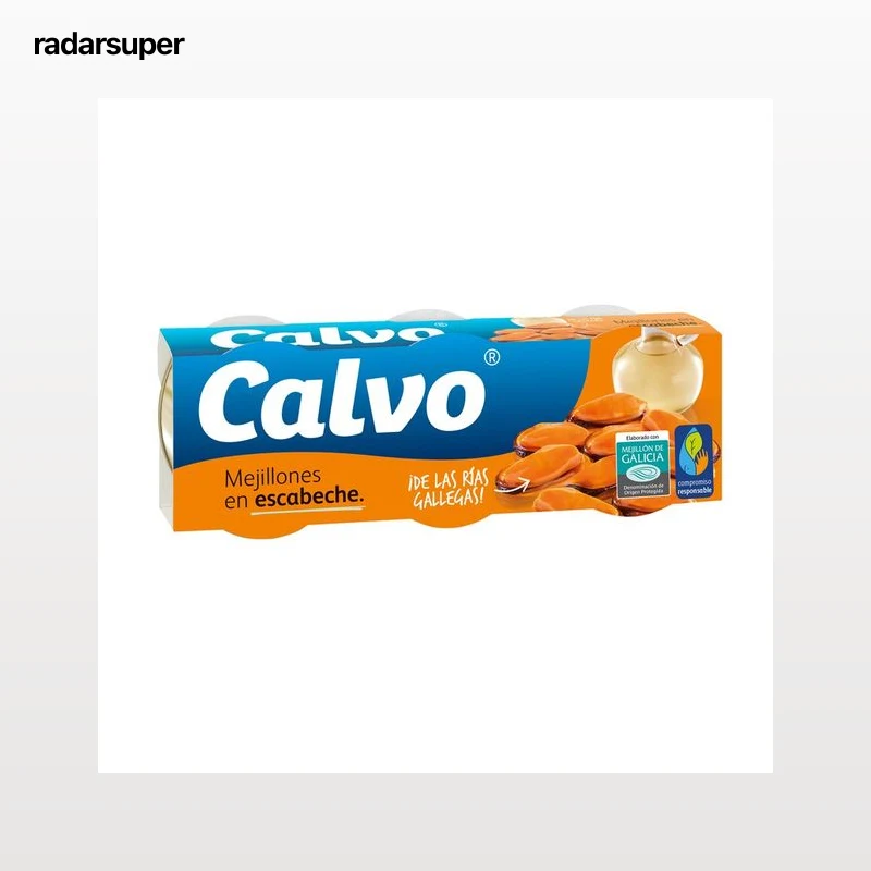 CALVO Mejillones en escabeche l3 uds. 40 g.