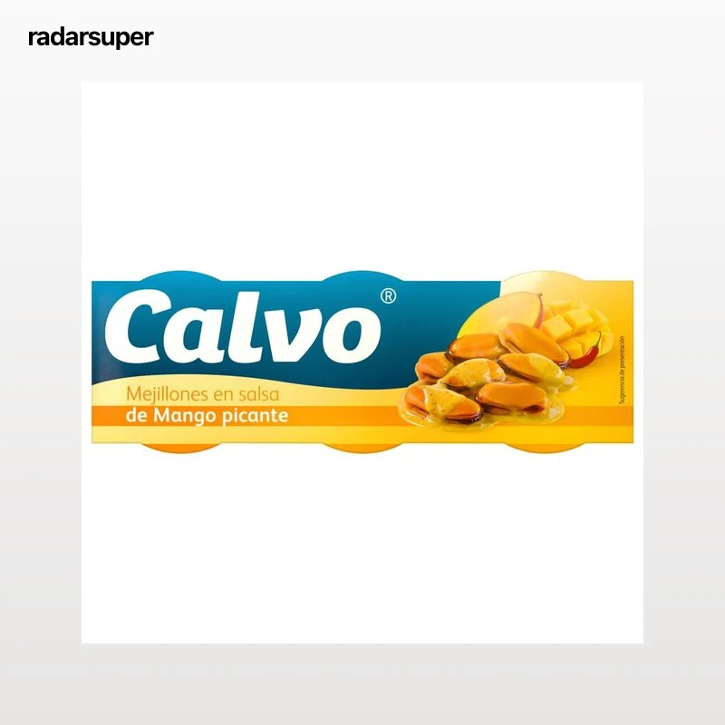 CALVO Mejillones con salsa da mango 3X40g