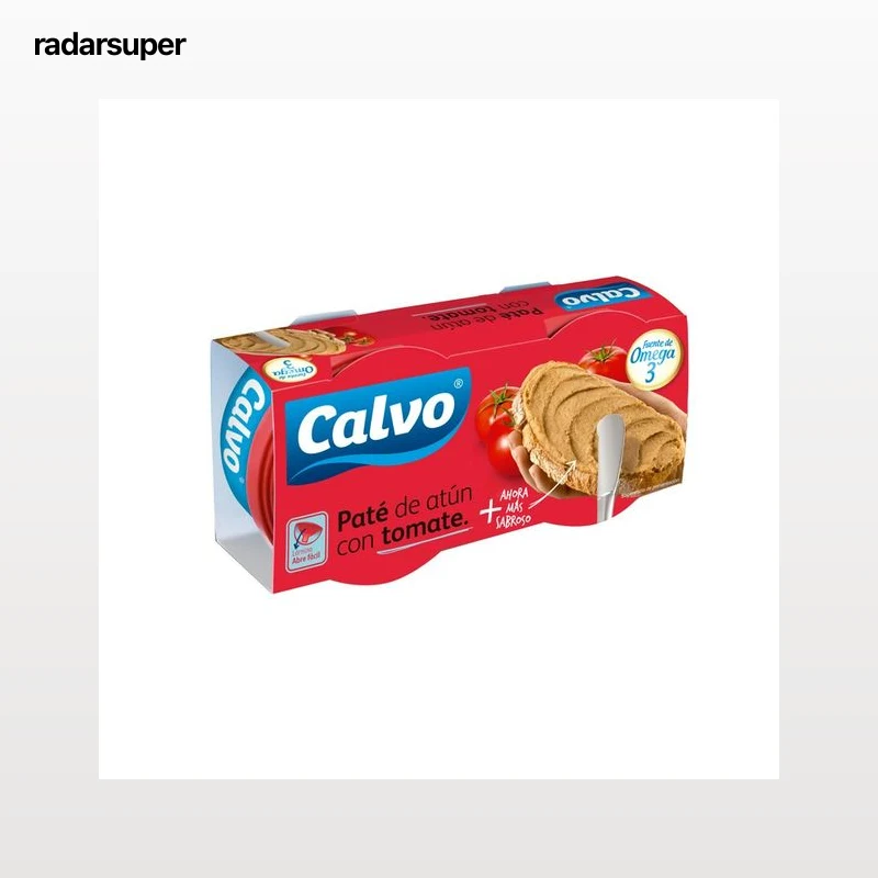 CALVO Paté de atún con tomate CALVO lata de 75 g. pack de 2 ud.