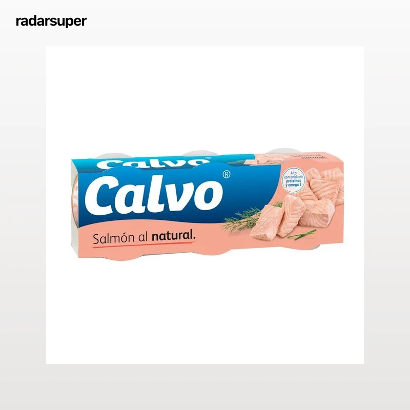 CALVO Salmón al natural 3 uds. x 50 g.