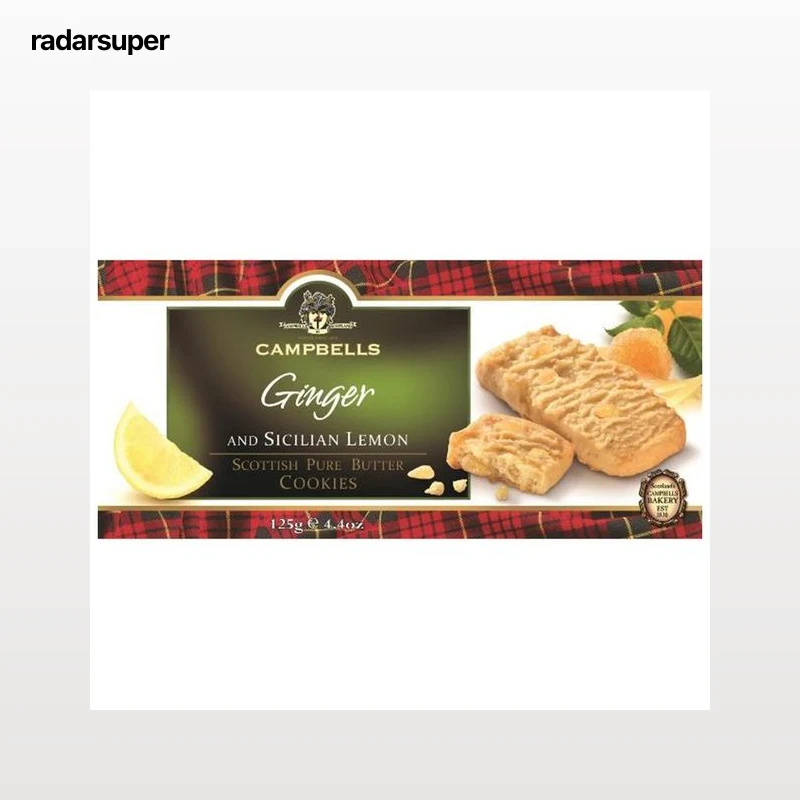 CAMBELL`S Galleta de mantequilla ginger limón caja 125 g.
