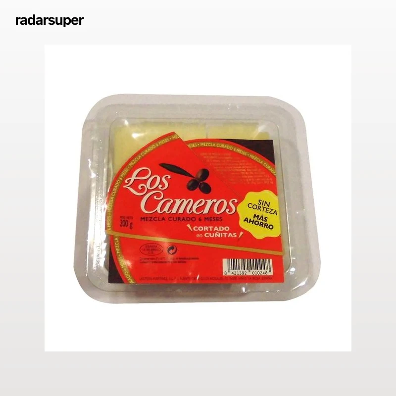 LOS CAMEROS Queso mezcla curado en cuñitas LOS CAMEROS 200 g.