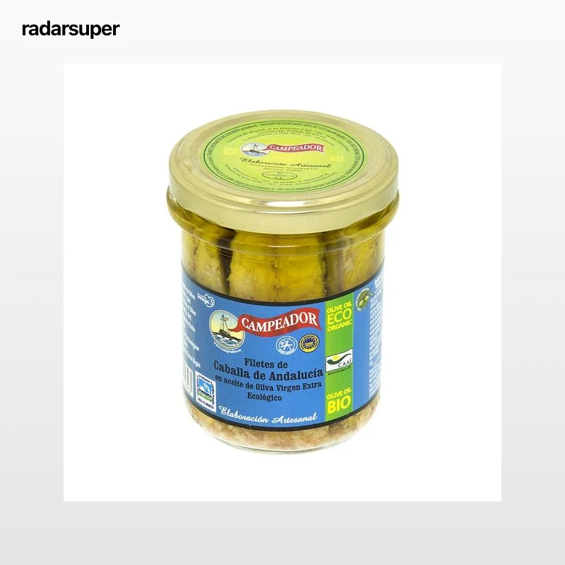 CAMPEADOR Caballa de Andalucìa, filetes en aceite de oliva virgen extra ecológica CAMPEADOR 135 g