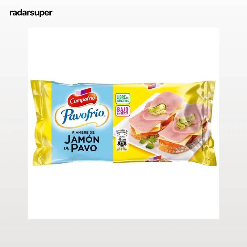 CAMPOFRÍO Fiambre de jamón de pavo CAMPOFRÍO 380 g.