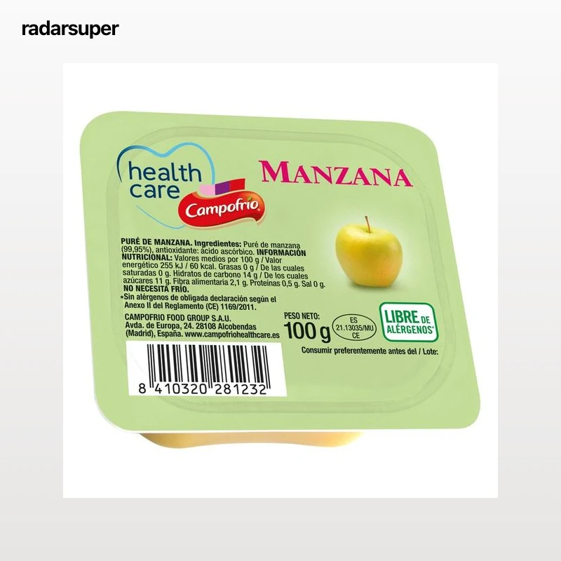 CAMPOFRÍO Healthcare Puré de manzana 100 g.
