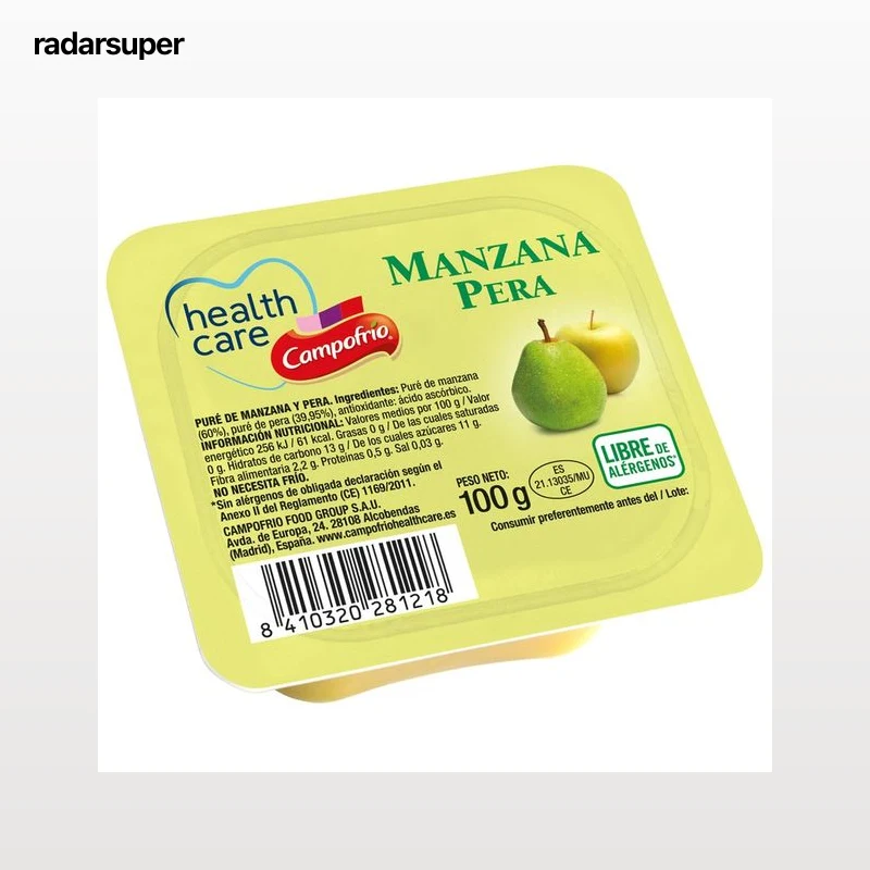 CAMPOFRÍO Healthcare Puré de pera y manzana 100 g.