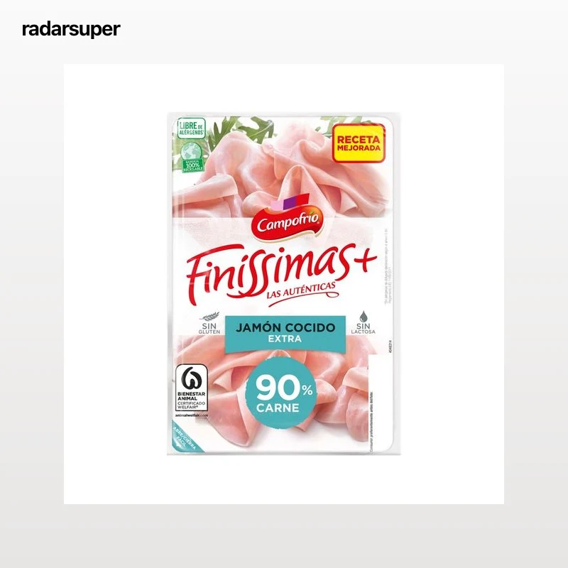 CAMPOFRÍO Jamón cocido de calidad extra, cortado en lonchas CAMPOFRÍO Finissimas 115 g.