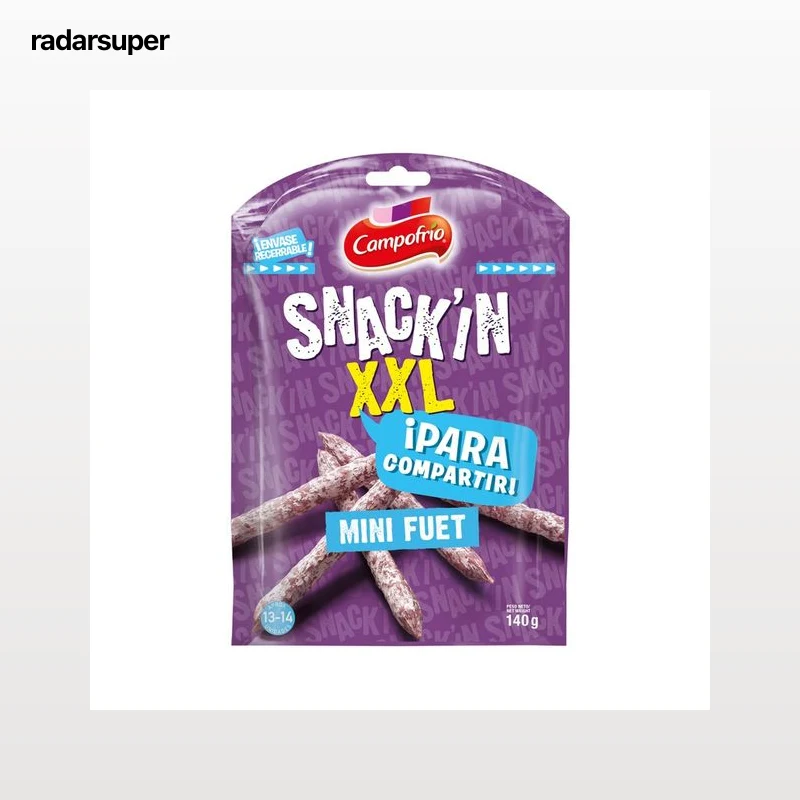CAMPOFRÍO Mini fuets, ideales para tomar como snack CAMPOFRÍO Snack´in xxl 140 g.